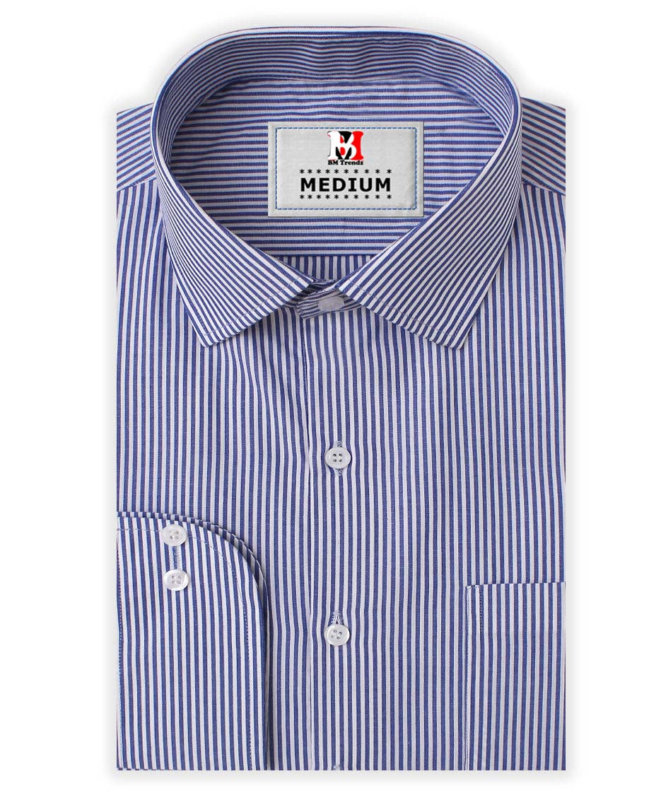 BLUE WITH WHITE LINING FORMAL SHIRT