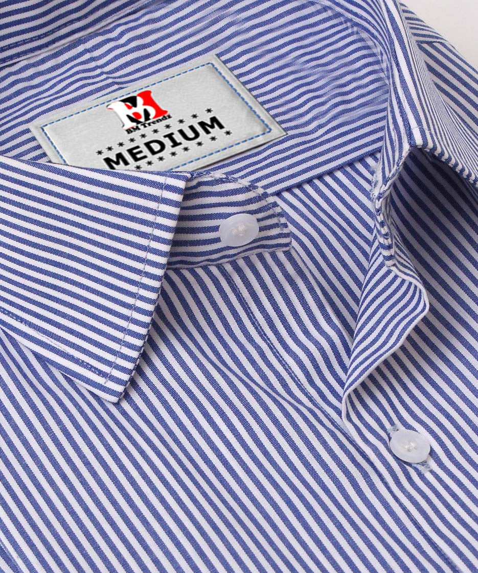 BLUE WITH WHITE LINING FORMAL SHIRT