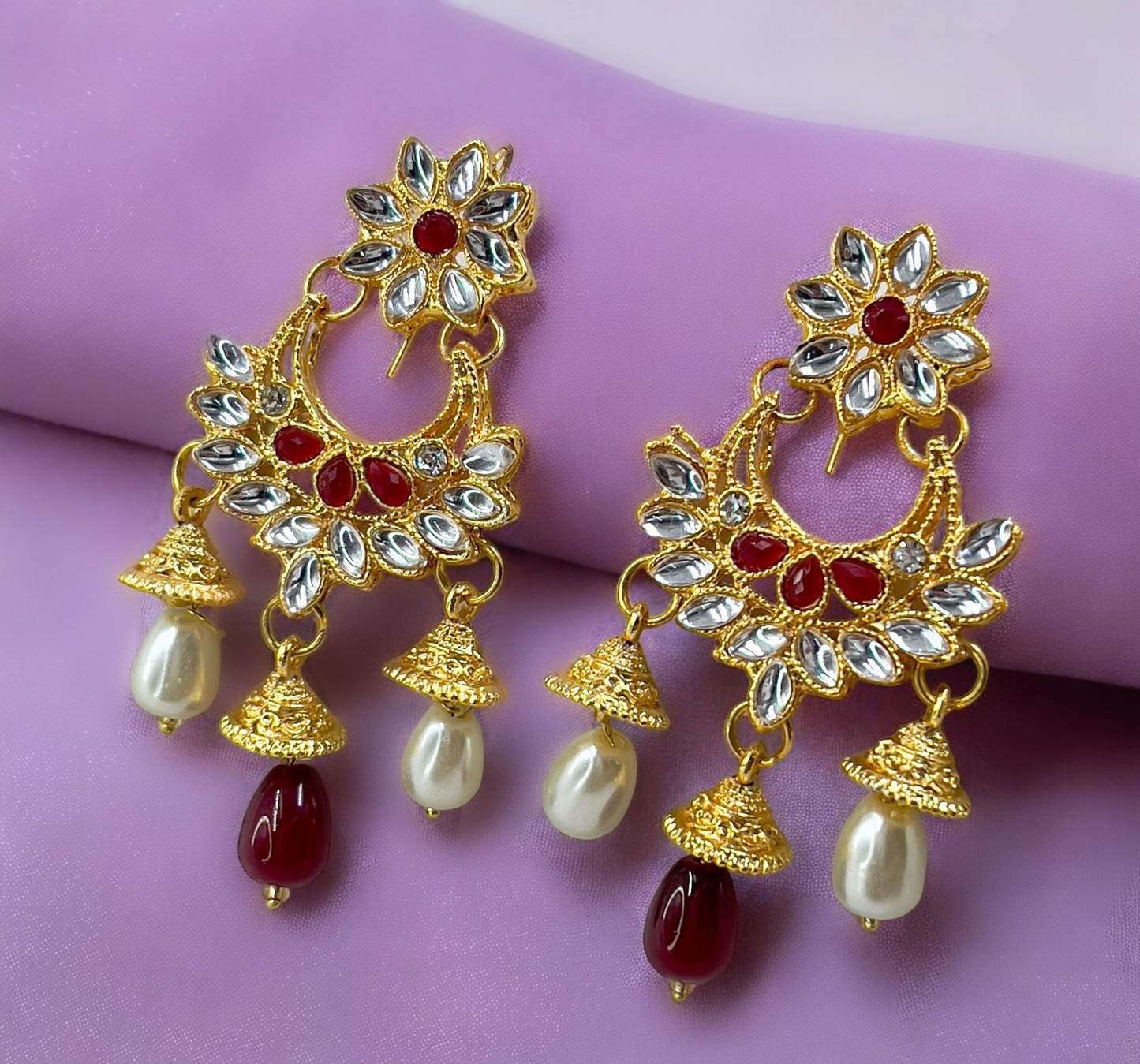Jhumki Pearl Drop Earrings