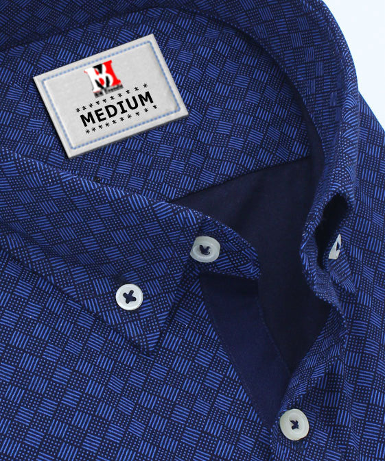 BLUE BOX CHECK CASUAL SHIRT
