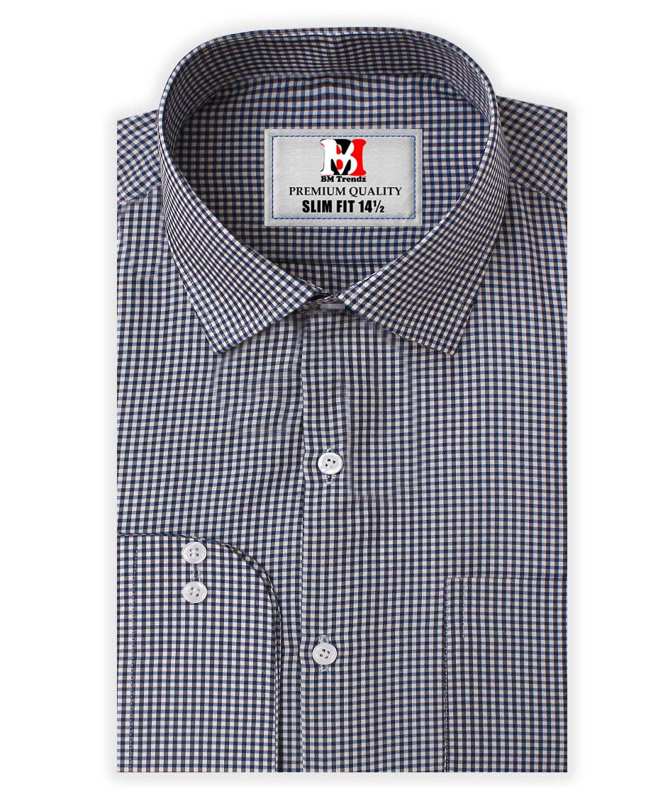 BLACK AND BLUE CHECK FORMAL SHIRT