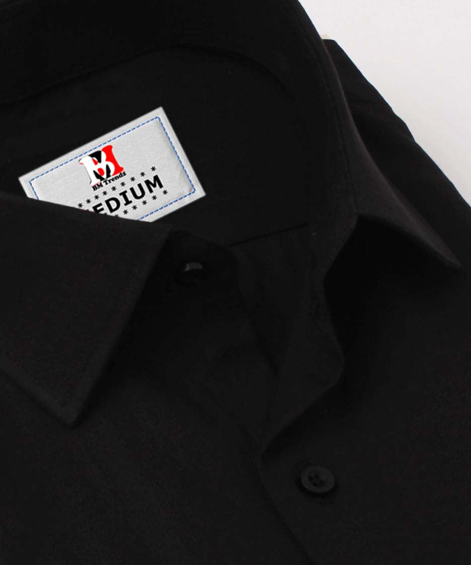 BLACK PLAIN FORMAL SHIRT