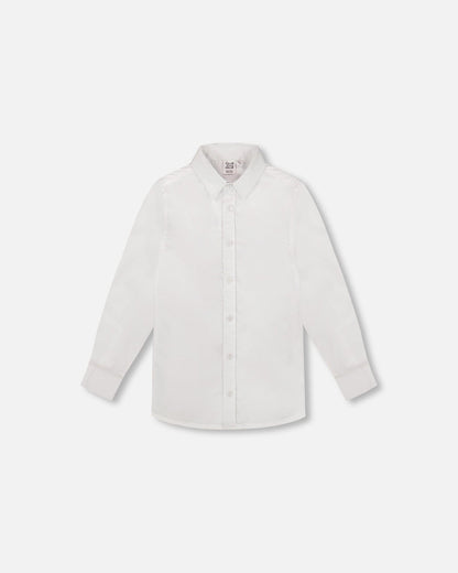 Button Down Long Sleeve Shirt White