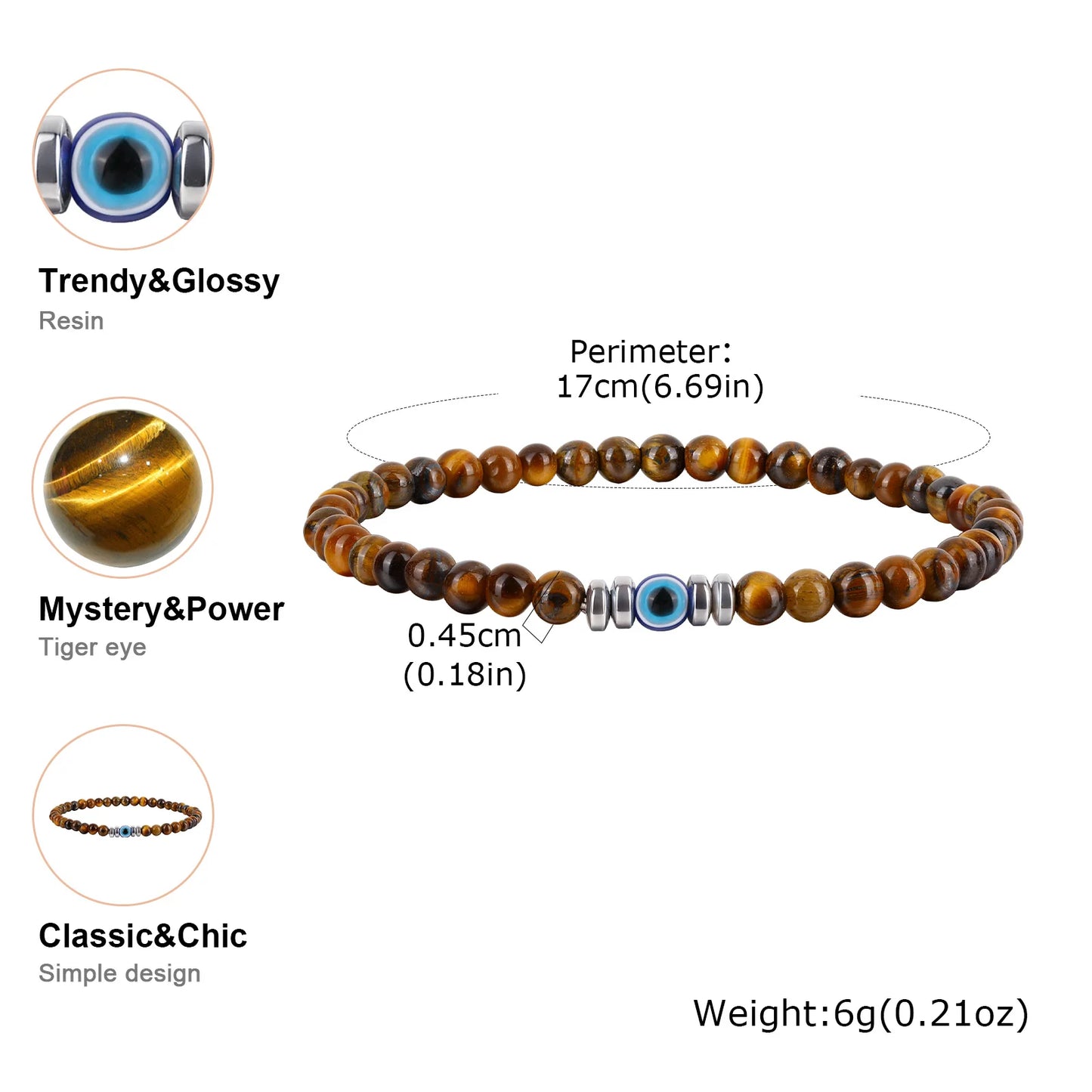 Evil Eye Beaded Bracelet for Women