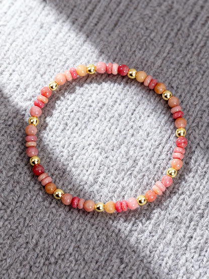 Natural Agate Bracelet 4m Indian Agate Abacus Bead Stone Beaded Bracelet for Vigour Protection Healing Balance Spiritual Jewelry