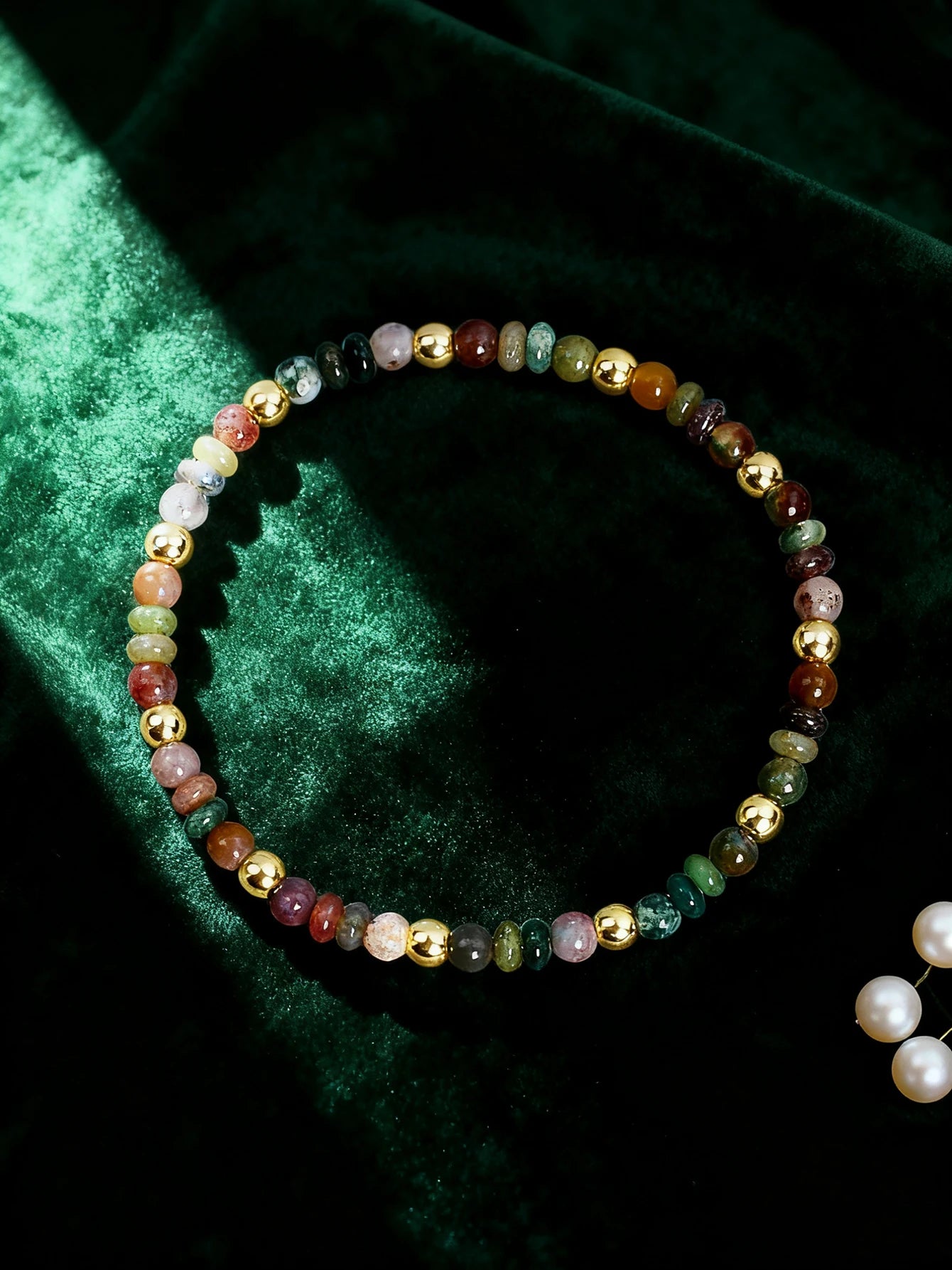 Natural Agate Bracelet 4m Indian Agate Abacus Bead Stone Beaded Bracelet for Vigour Protection Healing Balance Spiritual Jewelry