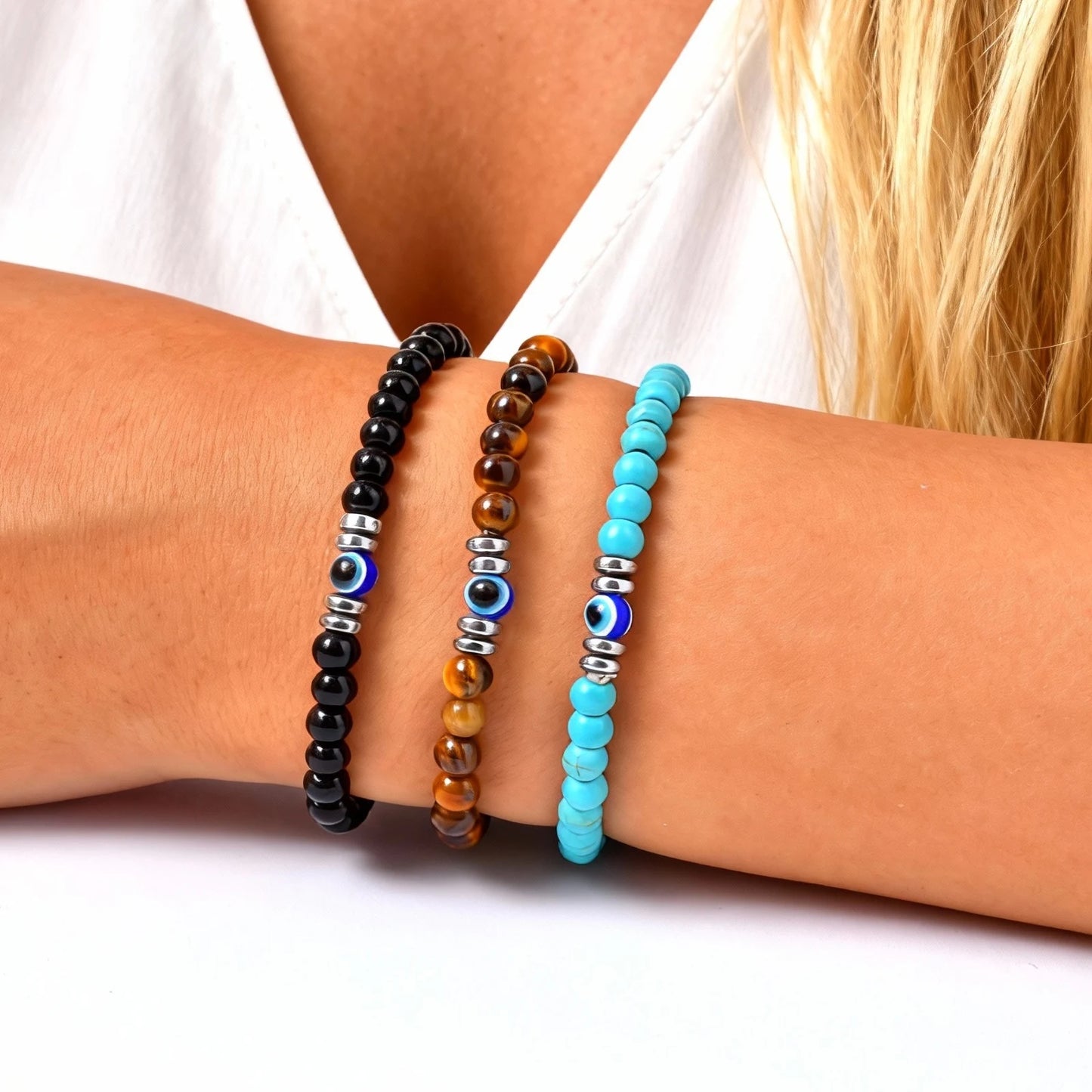 Evil Eye Beaded Bracelet for Women