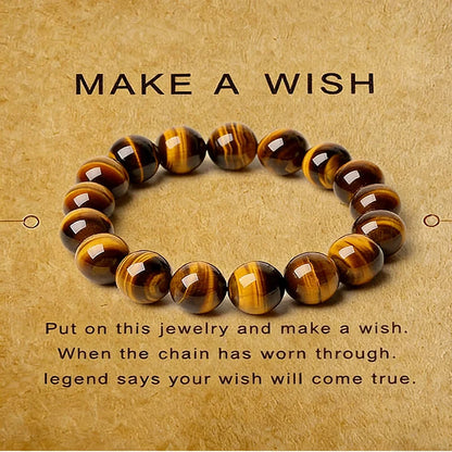 Noter Handmade Natural Tiger Eyes Stone Strand Bracelet For Men 4/6/8/10mm Positive Energy Healing Braslet Street Accessories