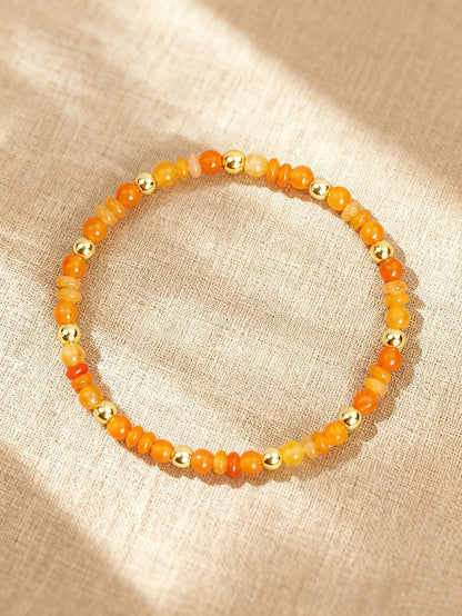 Natural Agate Bracelet 4m Indian Agate Abacus Bead Stone Beaded Bracelet for Vigour Protection Healing Balance Spiritual Jewelry