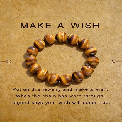 Noter Handmade Natural Tiger Eyes Stone Strand Bracelet For Men 4/6/8/10mm Positive Energy Healing Braslet Street Accessories