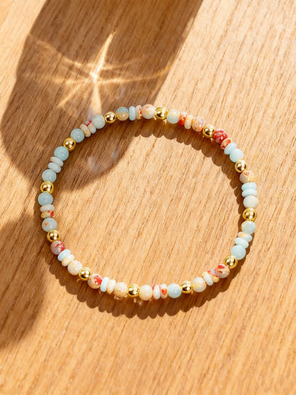 Natural Agate Bracelet 4m Indian Agate Abacus Bead Stone Beaded Bracelet for Vigour Protection Healing Balance Spiritual Jewelry