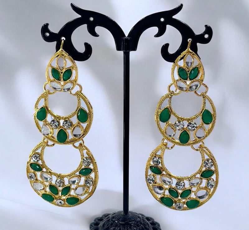 Double Moon Drop Earrings