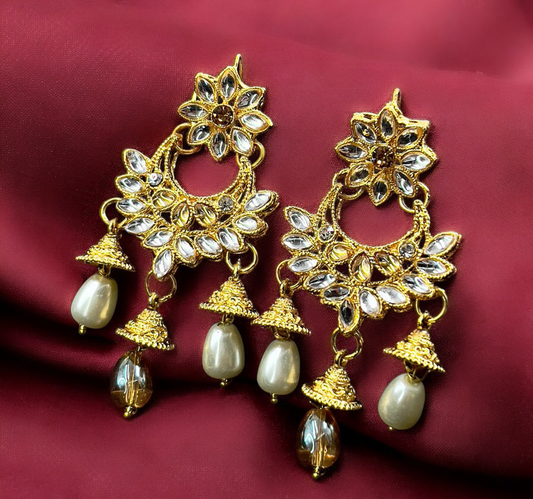 Jhumki Pearl Drop Earrings