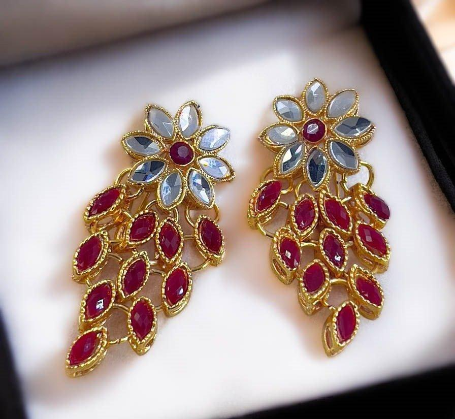Tear Flower Drop Earrings
