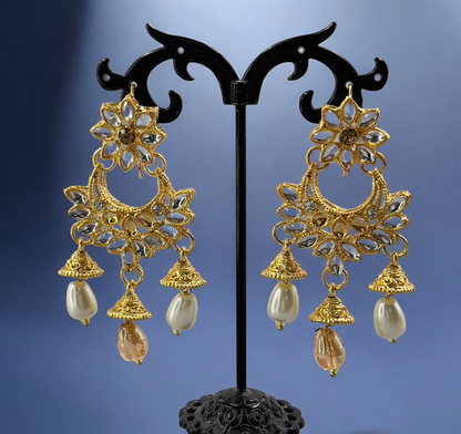 Jhumki Pearl Drop Earrings
