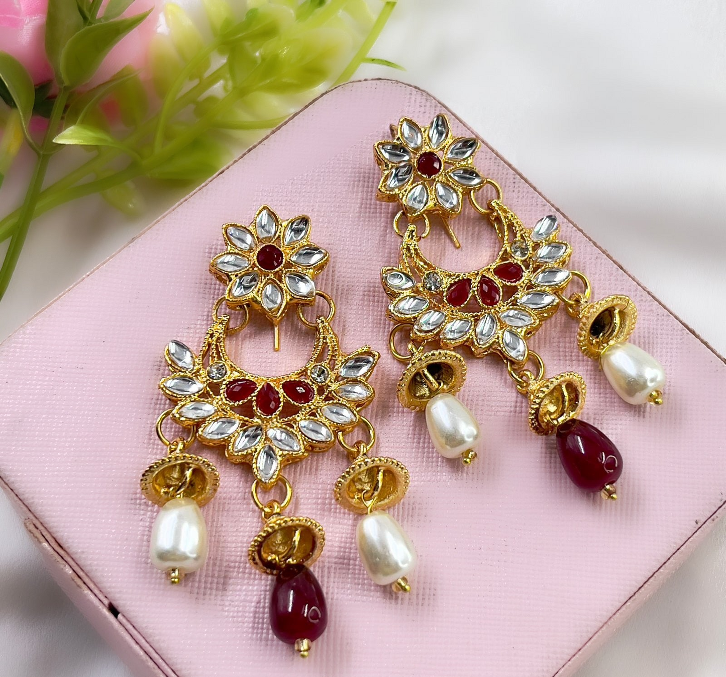 Jhumki Pearl Drop Earrings
