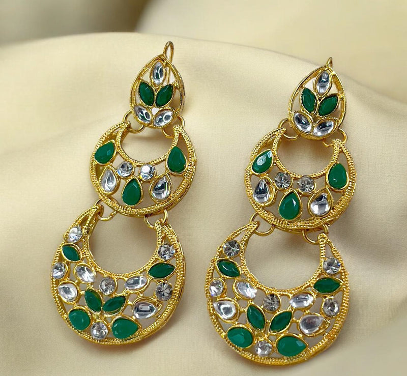 Double Moon Drop Earrings