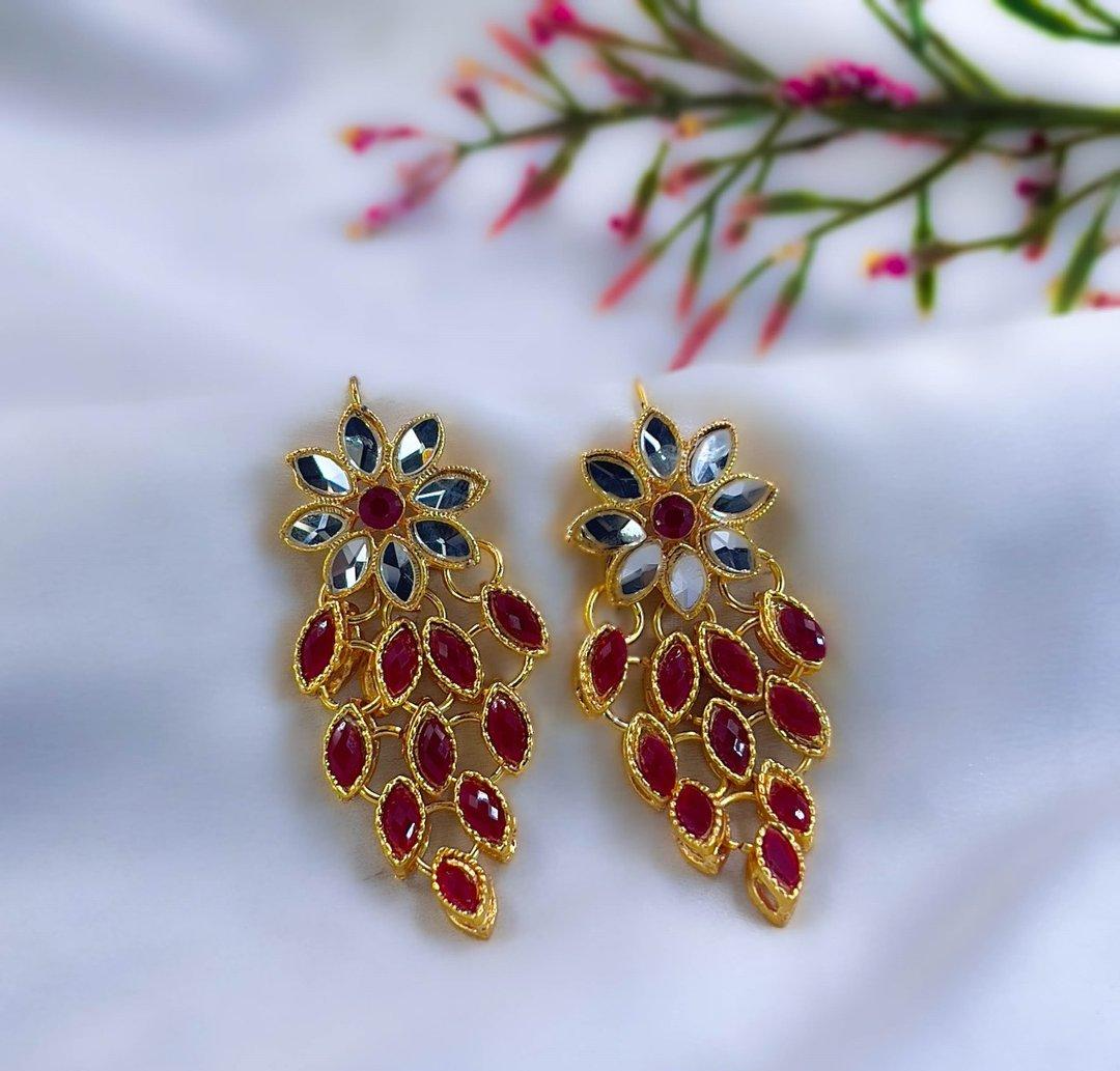 Tear Flower Drop Earrings