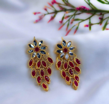 Tear Flower Drop Earrings