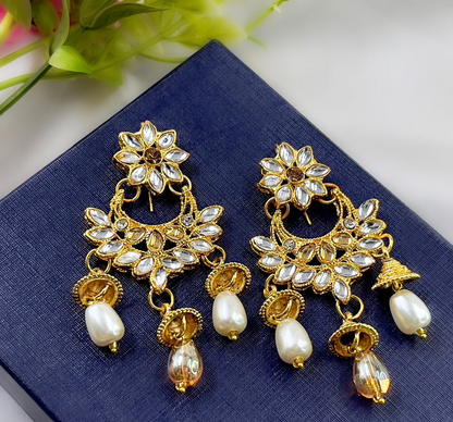 Jhumki Pearl Drop Earrings