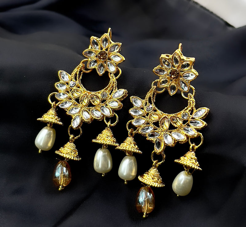 Jhumki Pearl Drop Earrings