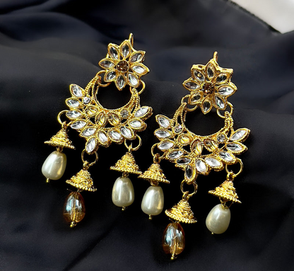 Jhumki Pearl Drop Earrings