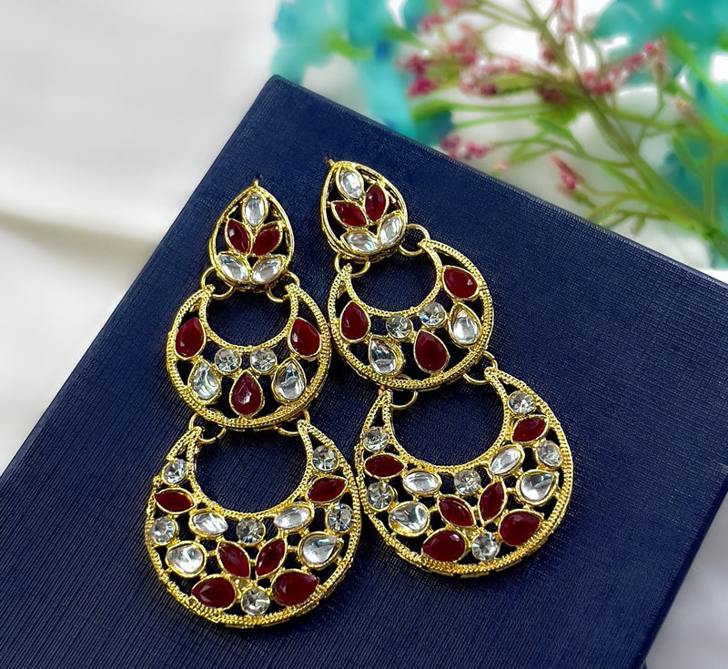 Double Moon Drop Earrings