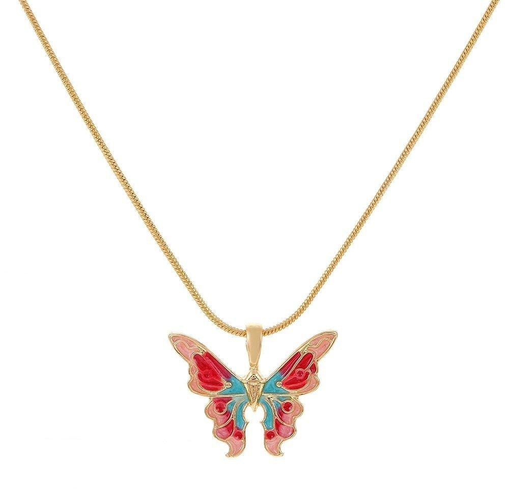 Layer Painted Butterfly Pendant