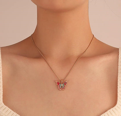 Layer Painted Butterfly Pendant