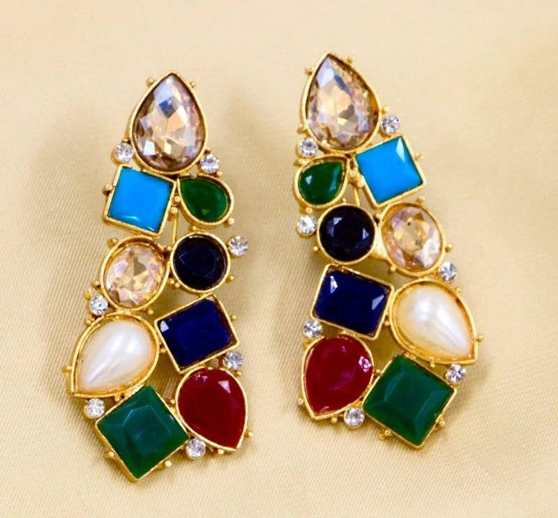 Square-Tear Drop Earring