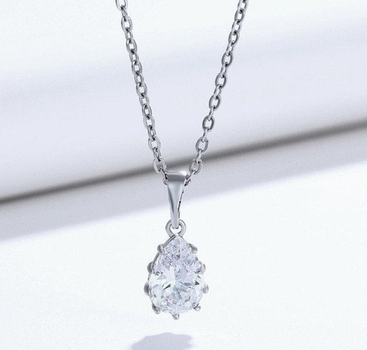 Tear Drop Pendant with Chain