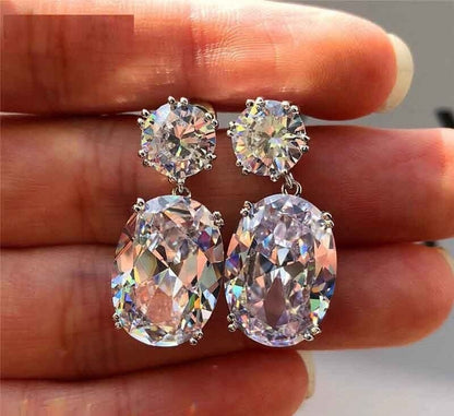 Oval Tear Drop Earrings
