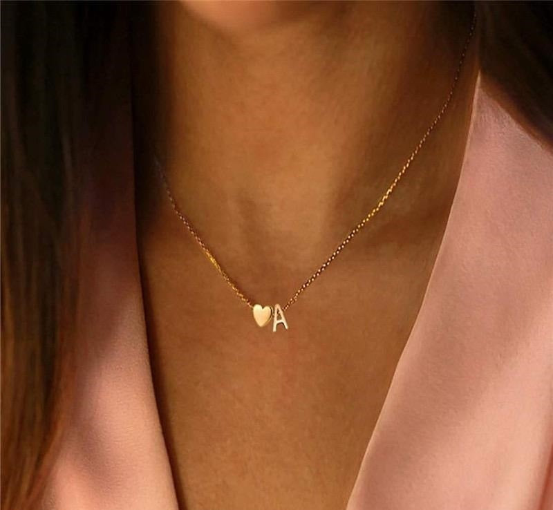 Alphabet Heart Pendant