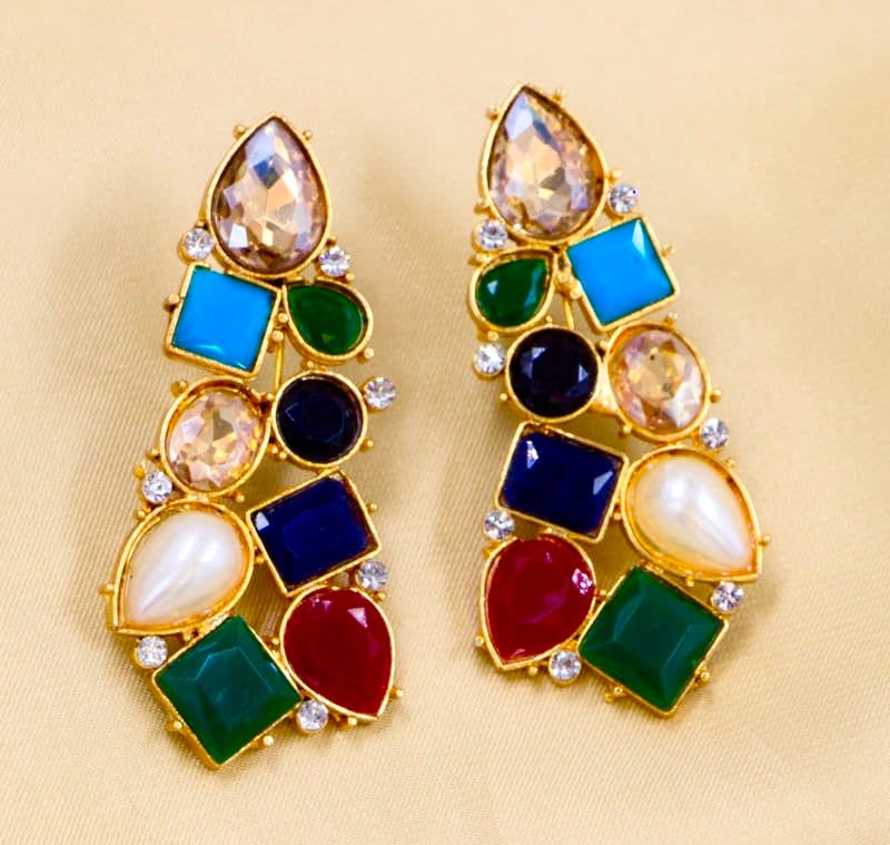 Square-Tear Drop Earring
