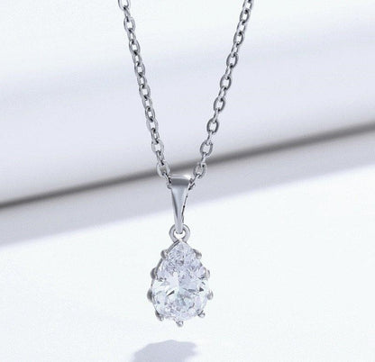 Tear Drop Pendant with Chain