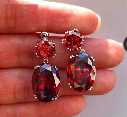 Oval Tear Drop Earrings