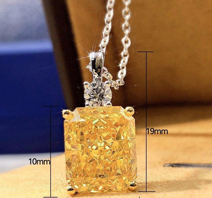 Lemon Sparkle Rectangular Pendant