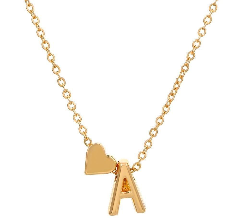 Alphabet Heart Pendant