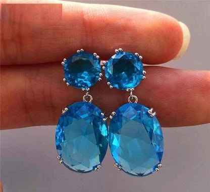 Oval Tear Drop Earrings